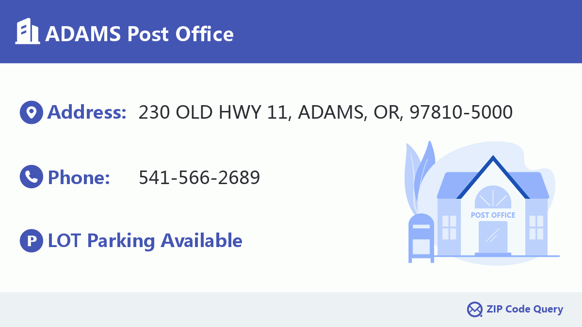 Post Office:ADAMS