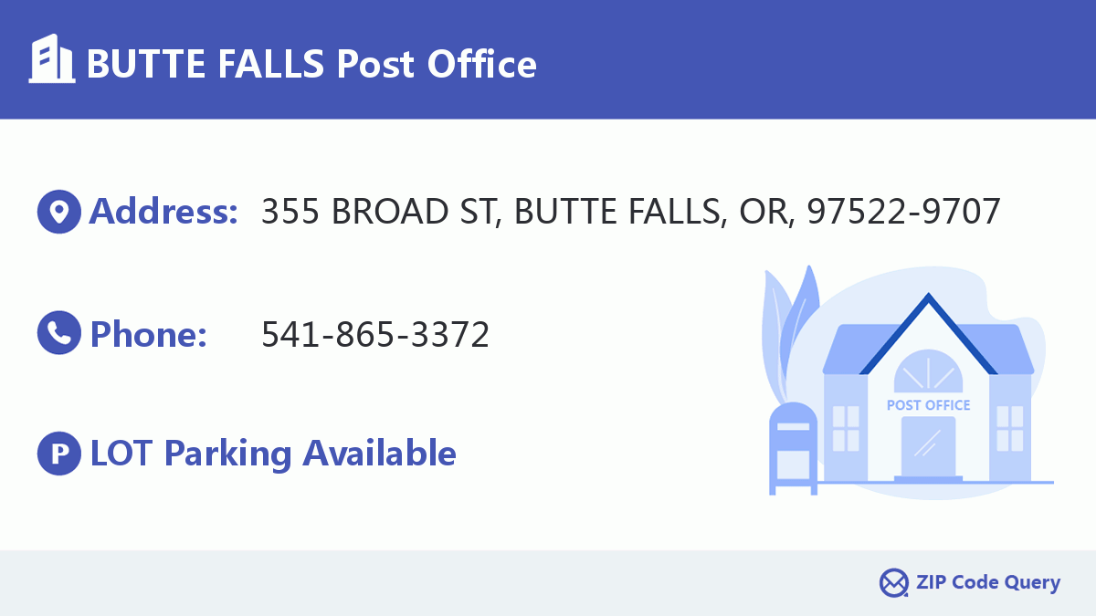 Post Office:BUTTE FALLS