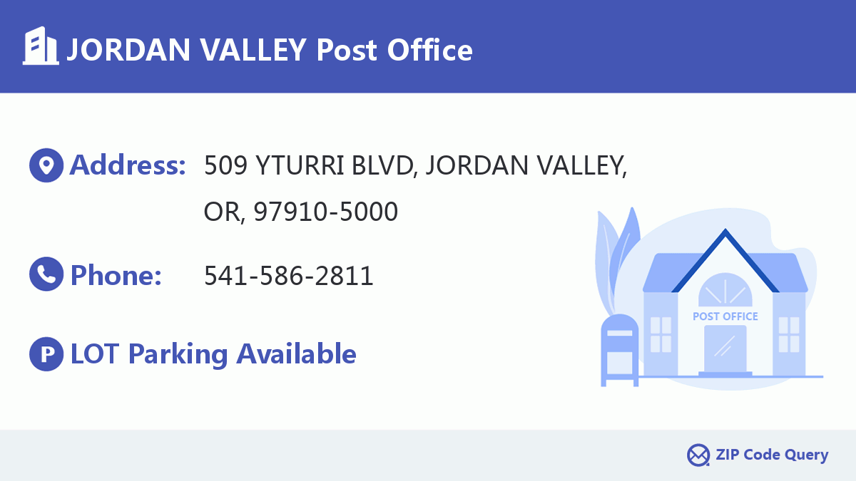 Post Office:JORDAN VALLEY