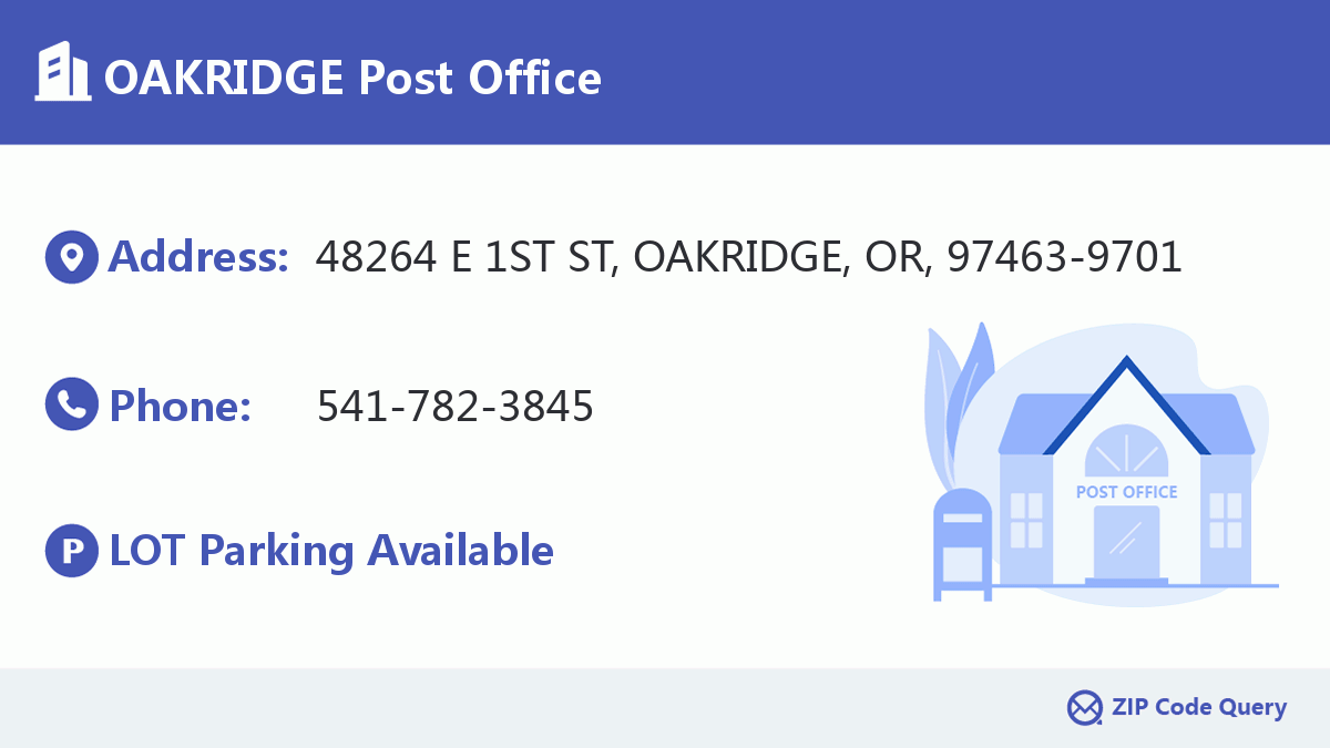 Post Office:OAKRIDGE