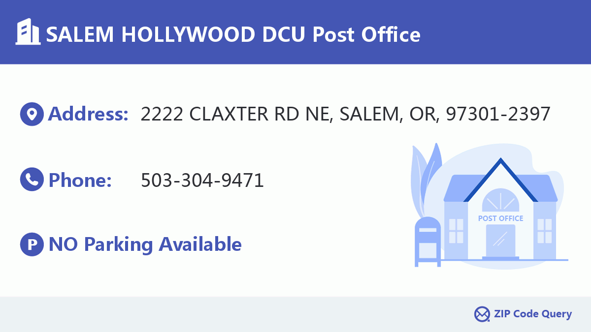 Post Office:SALEM HOLLYWOOD DCU