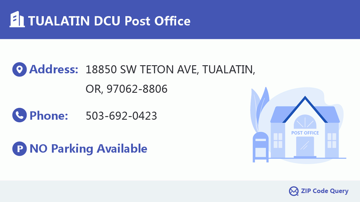 Post Office:TUALATIN DCU