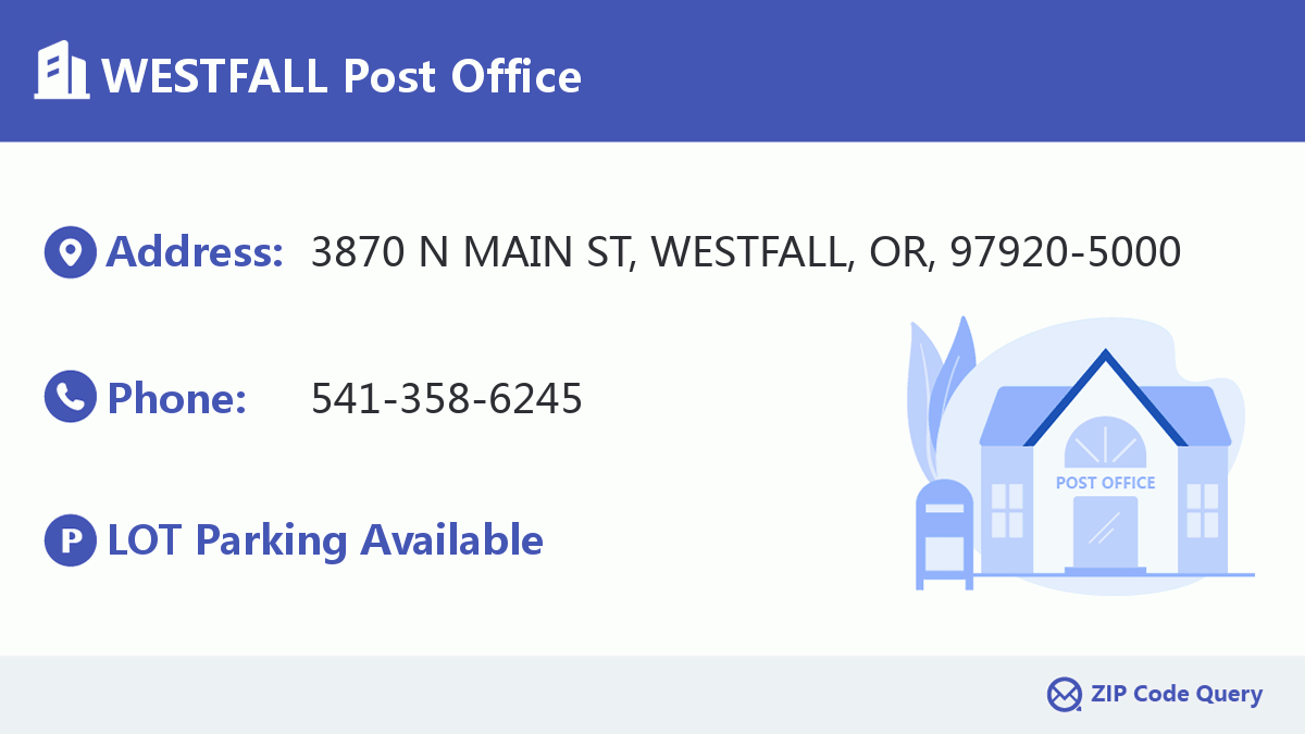 Post Office:WESTFALL